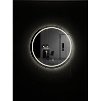 La Futura Aqualine Islands Round zrcadlo bezrámové s LED osvětlením 80 cm