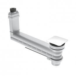 Kaldewei příslušenství odpadní a přepadová souprava s táhlem čtvercový kryt bílá