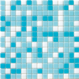 Skleněná mozaika Mosaico+ Aqua Azzurro Mix 2x2 33x33 cm mix barev