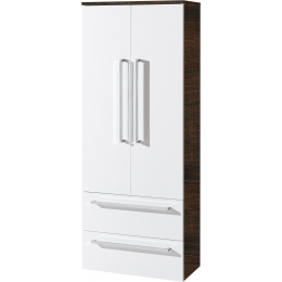 Skříňka vysoká La Futura Aqualine Palas 65x163x33 cm schoko/bílá