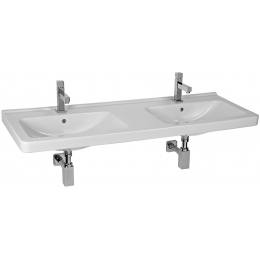 Jika Cubito Pure dvojumyvadlo závěsné 130 cm 2 otvory pro baterii bílá