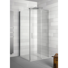 Riho Ocean boční stěna levá 80/195 cm, chrom/sklo