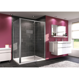 Hüppe Time 200 boční stěna 100/200 cm, stříbrná pololesklá, čiré sklo s Anti-Plaque