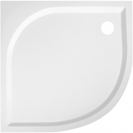 La Futura Aqualine Elba sprchová vanička z litého mramoru čtvrtkruhová bílá 100x100 cm