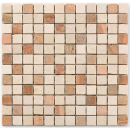 Mozaika Bärwolf Natur stone béžovo-hnědá mix, R10, C 31x31 cm matná