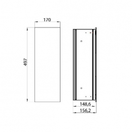 Emco Asis montážní rám 17x50 cm