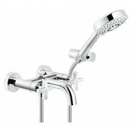 Nobili Lira baterie vanová nástěnná se sprchou chrom