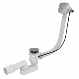 Alca sifon vanový automat s napouštěním, předadem délka 57 cm chrom