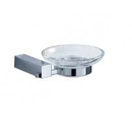 JIKA Cubito držák se skleněnou mýdlenkou chrom