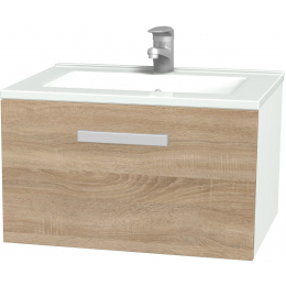 Arbyd Andrea umyvadlová skříňka 60 cm se zásuvkou bílá strutturato / světle hnědá