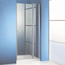 Hüppe 501 Design křídlové dveře 80/190 cm pro boční stěnu / do niky, stříbrný mat/čiré