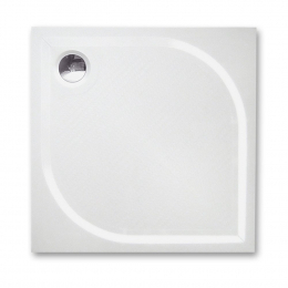 La Futura Aqualine Elba slim sprchová vanička čtvercová z litého mramoru 80x80x3 cm reliéf