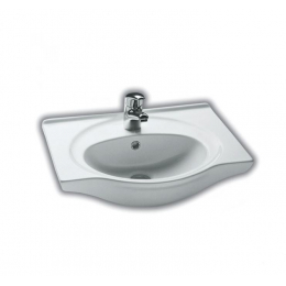 Hatria Shirley umyvadlo 56 cm s 1 otvorem pro baterii bílá