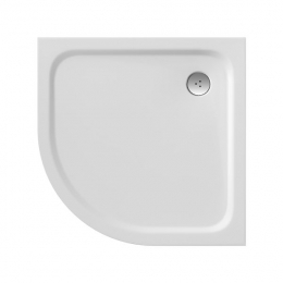 La Futura Aqualine Elba Slim sprchová vanička čtvrtkruhová z litého mramoru 90x90x3 cm R55 hladká