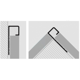 Progress Profiles Projolly Square lišta rohový profil varnished aluminium 270/10 crepé bla