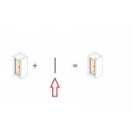 Hüppe Trend doplňkový set pro niku stříbrný lesk 121901069