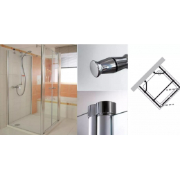 Hüppe 501 Design P. U-kabina 60-110/140-200 cm, stříbrný lesk/čiré antiplaque