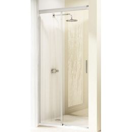 Hüppe 501 Design Pure posuvné dveře 120/200 cm jednodílné s pevným segmentem do niky upevnění vpravo