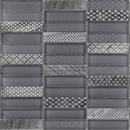 Mozaika Bärwolf Glass mosaics Laura GL-17003 grey mix 30x30 cm