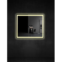 La Futura Aqualine Islands Square zrcadlo bezrámové s LED osvětlením 80x70 cm