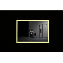 La Futura Aqualine Islands Square zrcadlo s rámem s LED osvětlením stříbrná 100x70 cm