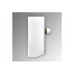 Zehnder Yucca připojovací armatura s dlouhou krytkou bílá