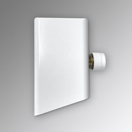 Zehnder Yucca připojovací armatura s krátkou krytkou bílá