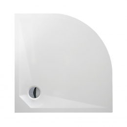 Roth Marmo Neo Round vanička čtvrtkruhová R55 bílá 80x80x3 cm vč. nožiček