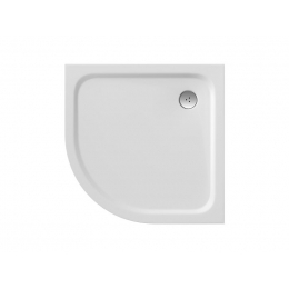 La Futura Aqualine Elba Slim sprchová vanička čtvrtkruhová z litého mramoru 80x80x3 cm R55 hladká