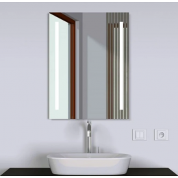 Triga Line atypické zrcadlo s LED osvětlením 80x80 cm