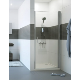 Hüppe Classics křídlové dveře do niky 80/190 cm  stříbrná pololesklá, čiré sklo