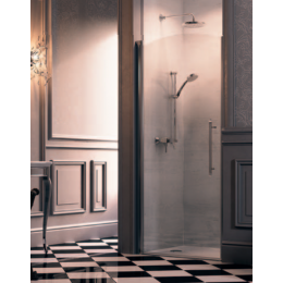 Hüppe Victorian design křídlové dveře s pevným segmentem upevnení vlevo 100/190 cm + set pro niku