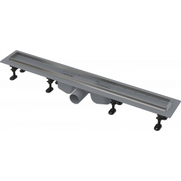 Alca Optimal podlahový žlab s nerezovým okrajem pro perforovaný rošt nebo vložení dlažby 75 cm