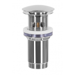 La Futura Aqualine Příslušenství výpusť umyvadlová click/clack s přepadem velká zátka sítko na vlasy chrom