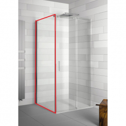 Riho Ocean boční stěna levá 90/195 cm, chrom/sklo