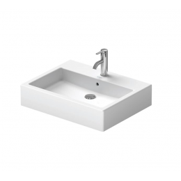 Duravit Vero umyvadlo na desku, 60x47 cm s přepadem a otvorem pro baterii bílá