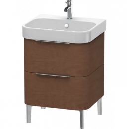 Duravit Happy D.2 skříňka pod umyvadlo 2 zásuvky 57,5x57 cm americký ořech