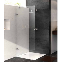 Hüppe Enjoy Pure boční stěna samostatně stojící upevnění vlevo stříbrný lesk/čiré sklo Antiplaqe 80/200 cm