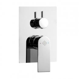 La Futura Aqualine Inoxia Square rozeta hranatá pro dvoučinnou podomítkovou baterii chrom