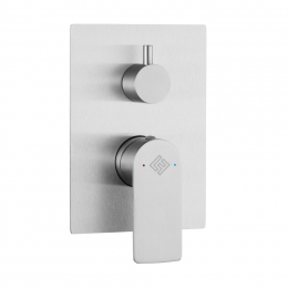 La Futura Aqualine Inoxia Square rozeta hranatá pro dvoučinnou podomítkovou baterii nerez