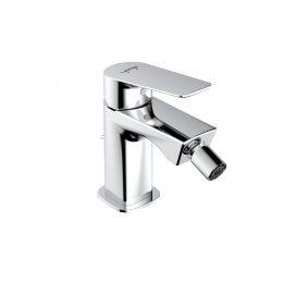 Laufen Uma-E bidetová stojánková páková baterie s automatickou výpustí chrom