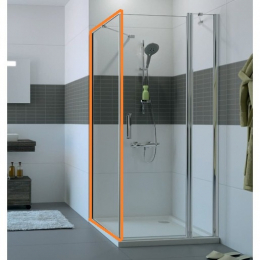 Hüppe Classics 2 boční stěna pro křídl. dveře atyp 100/200 cm stříbrná pololesklá sklo čiré