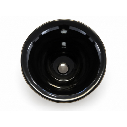 Terzofoco Wawes umyvadlová mísa na desku black/gold/platinum